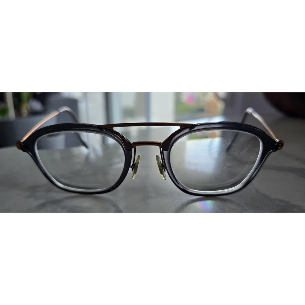 Ray-Ban RBRX 7098 5633 Eyeglasses Clear‎ Lens Gray On Bronze Pre-owned